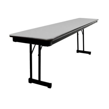 MITYLITE Plastic Folding Table, Gray, 18 x 96 In. RT1896GRB12